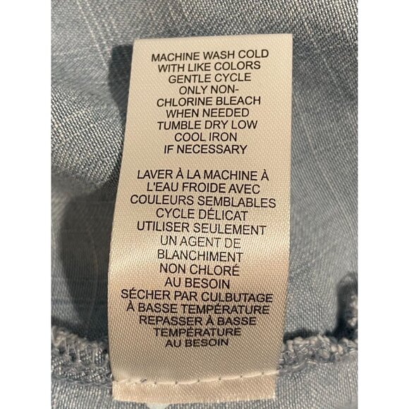 Workshop Republic Clothing Light Blue Tencel-Lyocell Button-Up Tunic Shirt - Picture 8 of 9